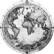 Globo terrestre, incisione